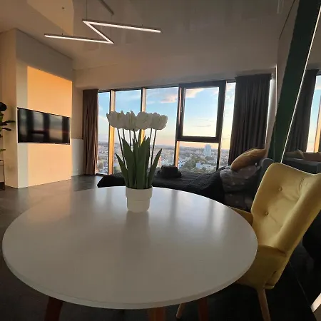 Hanza Tower - Scandia Apartment, 16 Floor, Sunset View Apartment