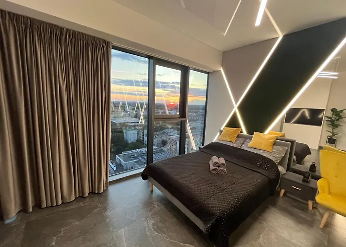 Apartamento Hanza Tower - Scandia Apartment, 16 Floor, Sunset View