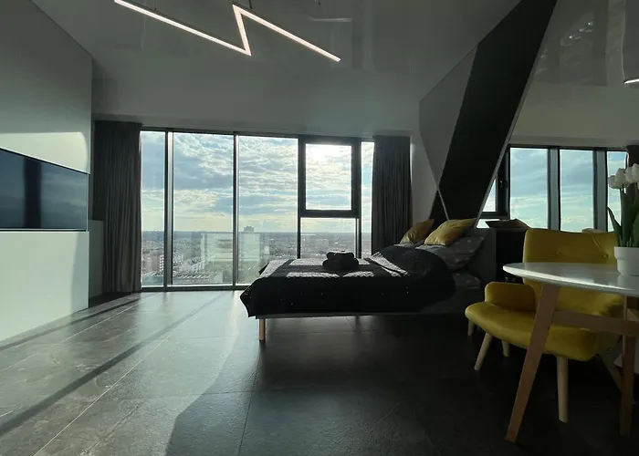 Hanza Tower - Scandia Apartment, 16 Floor, Sunset View * Stettin