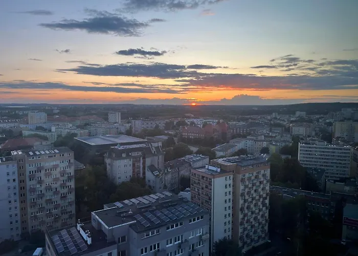 Apartamento Hanza Tower - Scandia Apartment, 16 Floor, Sunset View Szczecin