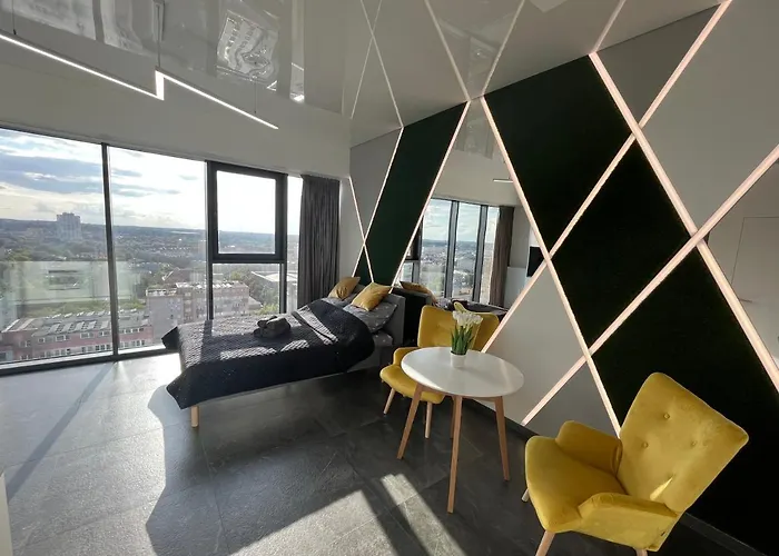 Hanza Tower - Scandia Apartment, 16 Floor, Sunset View Lejlighed *